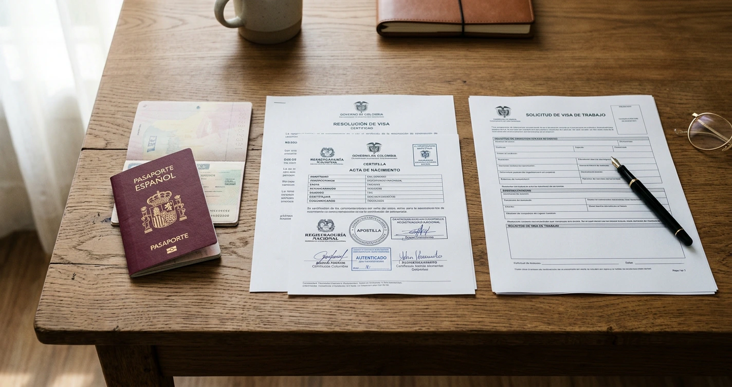 Visa de Trabajo en España para Colombianos